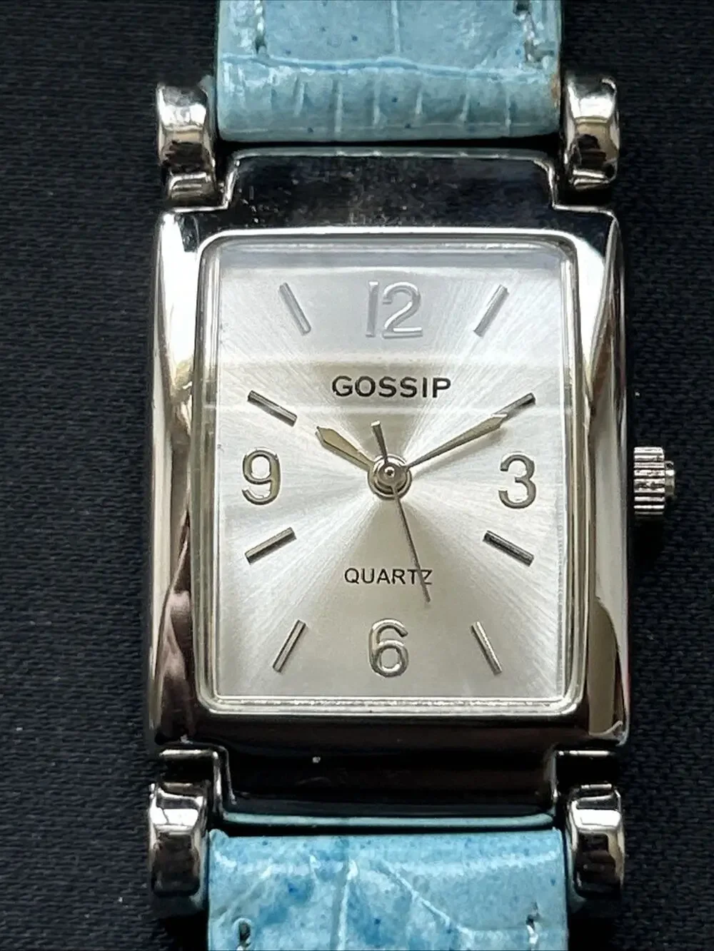 Gossip Silver Tone Blue Band Women’s Quartz Watch
